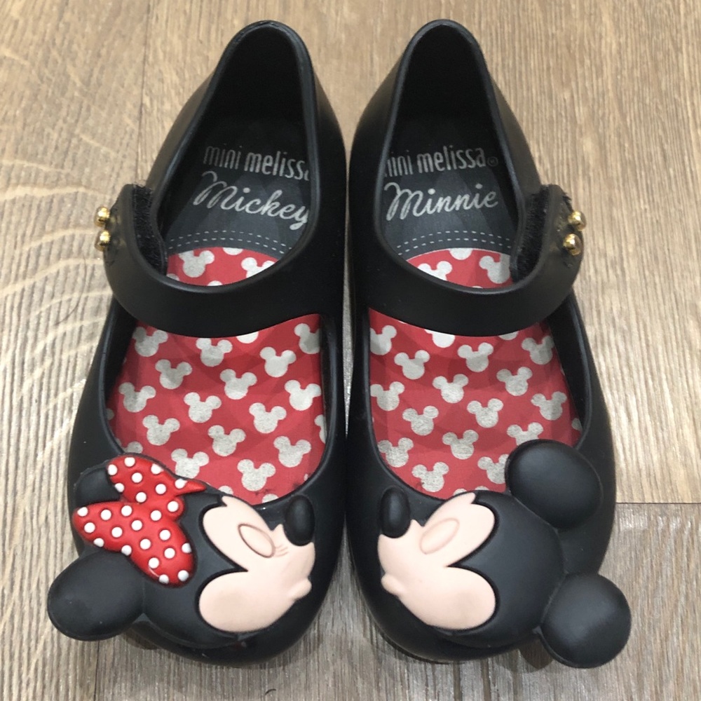 Mini Melissa Mickey & Minnie toddler girl shoes